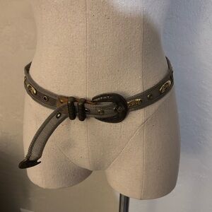 Vintage USMECO Paris metal mesh Belt with Gold Accents